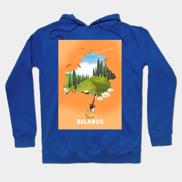 Belarus vintage travel poster Hoodie by nickemporium1